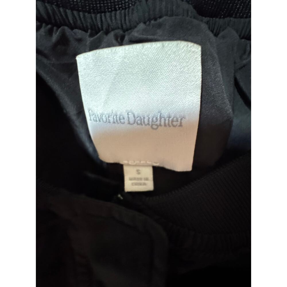 Favorite Daughter Black Off the Shoulder Bomber Jacket - Small (NWOT) - Picture 5 of 9